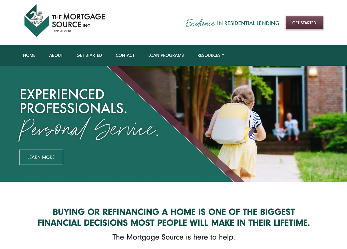 The mortgage source website | Creative Blue Yonder